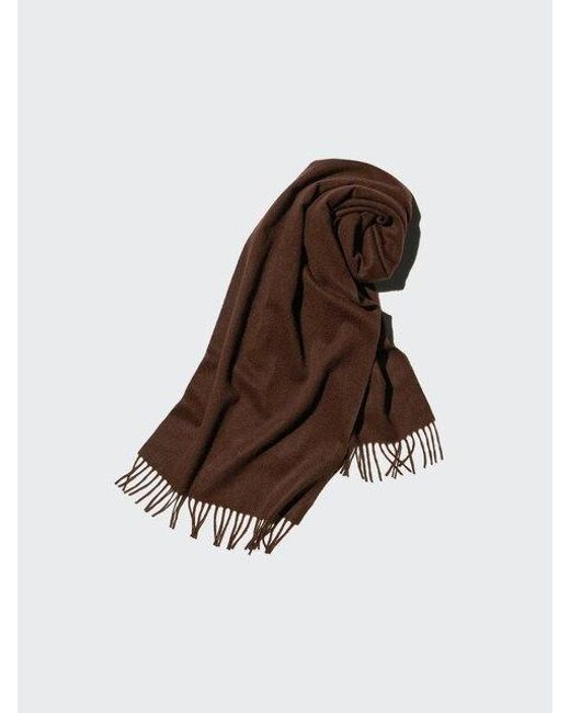 Uniqlo Brown 100% Cashmere Scarf for men