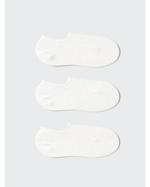 Uniqlo White No-Show Socks (Mesh, 3 Pairs)