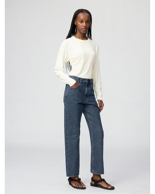 Uniqlo Blue High Rise Regular Jeans