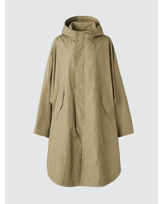 Uniqlo Natural Hooded Long Coat (Oversized)