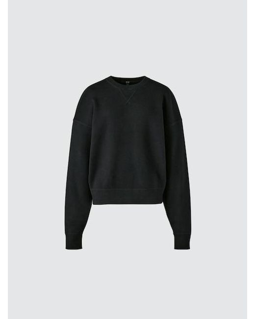 Uniqlo Black Smooth Cotton Crew Neck Jumper