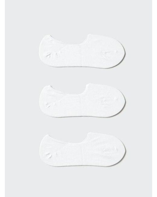 Uniqlo White No-Show Socks (3 Pairs)