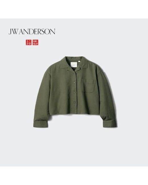 Uniqlo Green Flannel Boxy Shirt for men
