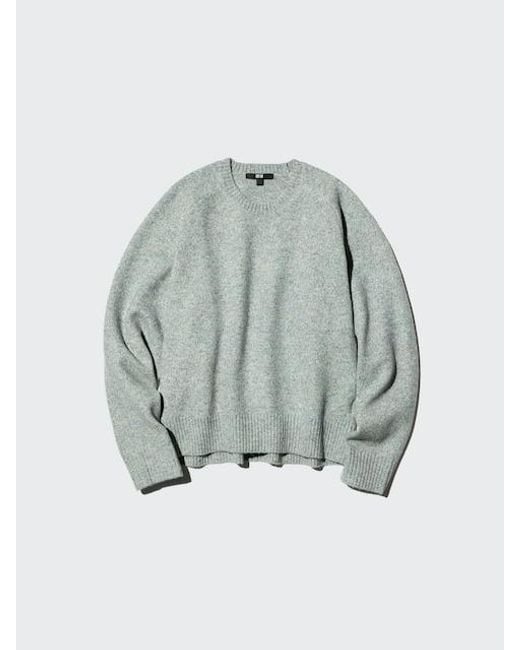 Uniqlo Blue Soufflé Yarn Crew Neck Jumper