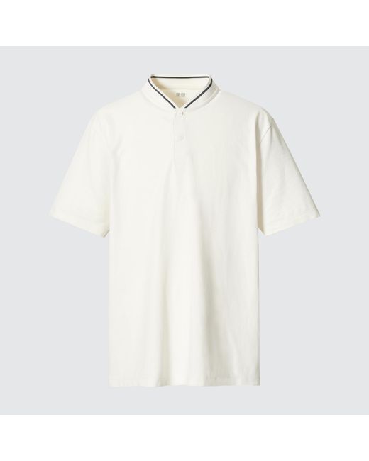 Uniqlo Polyester dry-ex poloshirt mit stehkragen in White für Herren