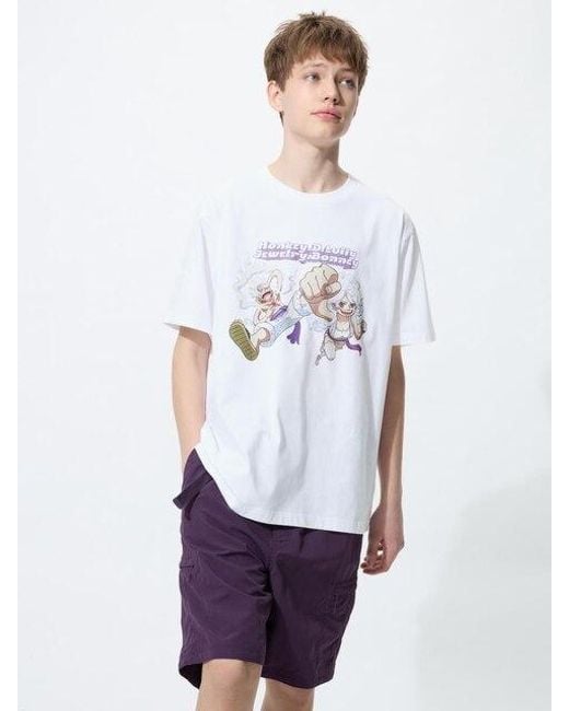 Uniqlo White One Piece Ut Graphic T-Shirt for men