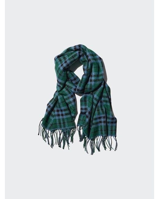 Uniqlo White Heattech Scarf (Patterned) for men