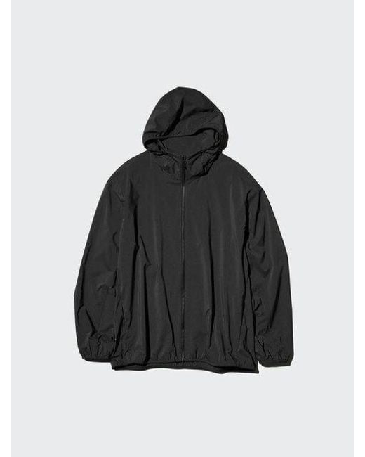 Uniqlo Black Uv Protection Pocketable Parka for men