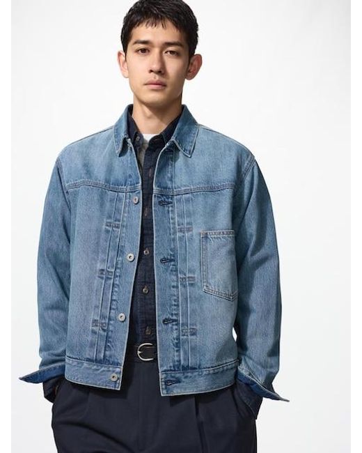 Uniqlo Blue Denim Trucker Jacket for men