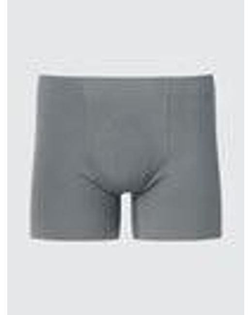 Uniqlo Gray Airism Seamless Boxer Briefs for men