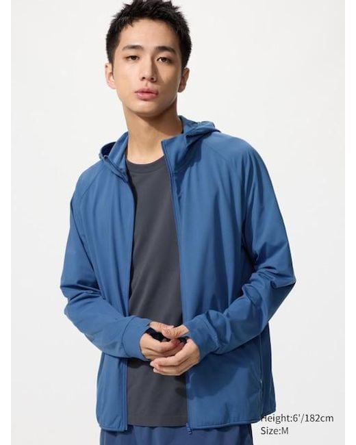 Uniqlo Blue Dry-Ex Uv Protection Full-Zip Hoodie