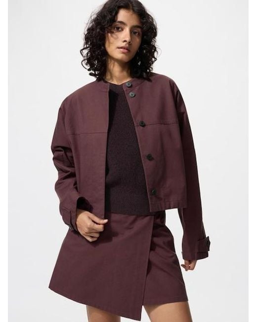 Uniqlo Purple Cotton Short Jacket