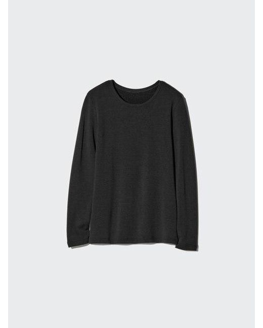 Uniqlo Black Heattech Ultra Warm Crew Neck T-Shirt (Long Sleeve)