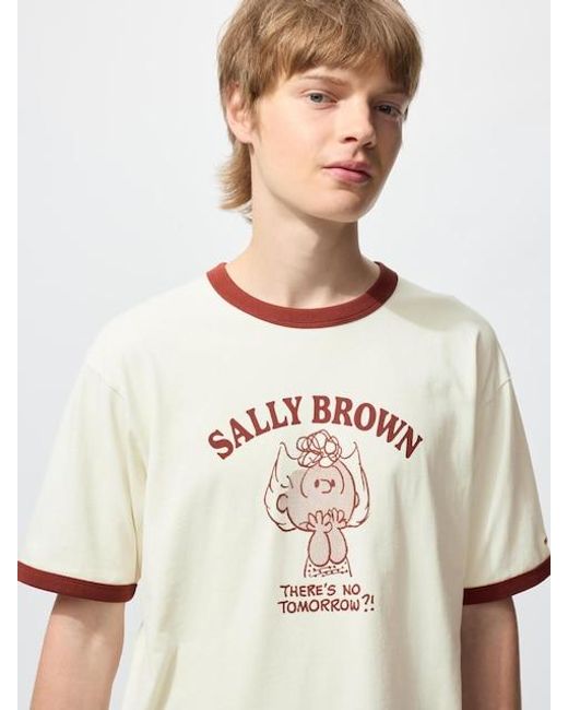 Uniqlo White Peanuts Ut Graphic T-Shirt for men
