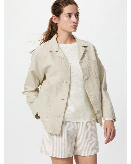 Uniqlo Natural Cotton Easy Shorts (Striped)