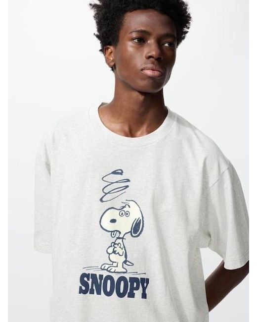 Uniqlo White Peanuts Ut Graphic T-Shirt for men