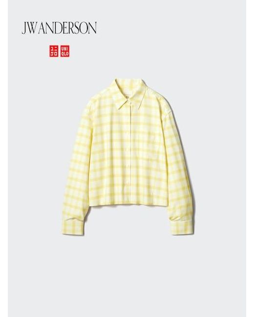 Uniqlo Natural Oxford Boxy Shirt (Checked) for men