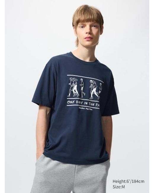 Uniqlo Blue Yu Nagaba Ut Graphic T-Shirt for men