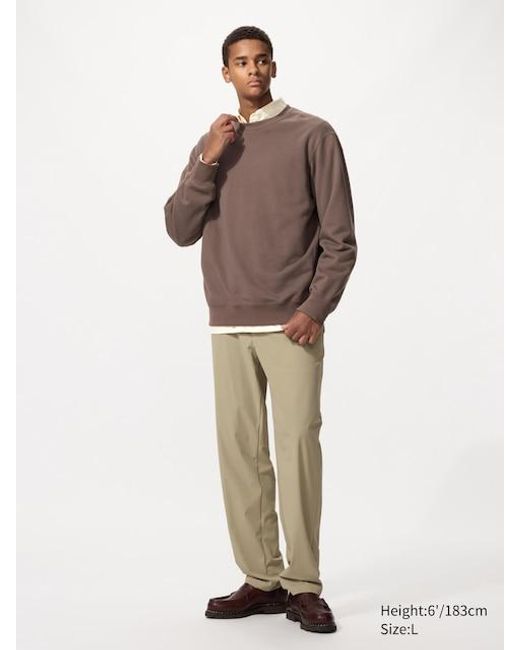 Uniqlo Natural Ultra Stretch Trousers (Longer) for men
