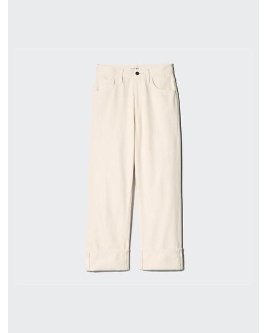 Uniqlo White Regular Straight Jeans