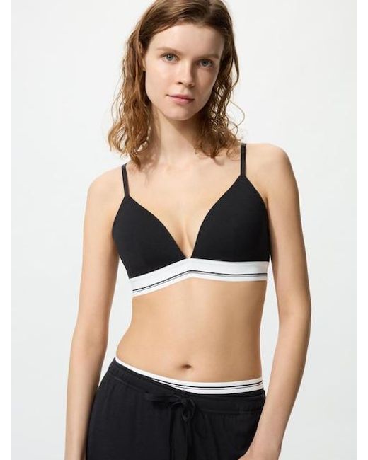 Uniqlo Black Wireless Bra (Cotton)