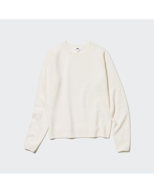 Uniqlo White 100 % kaschmir pullover