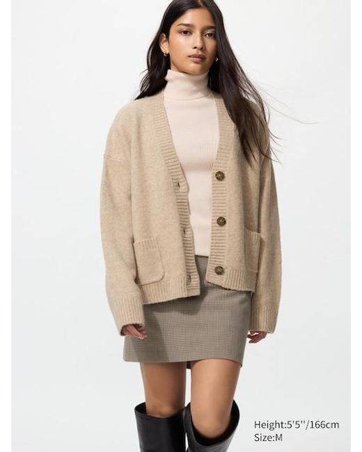 Uniqlo Natural Soufflé Yarn Short Cardigan