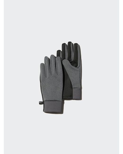 Uniqlo Gray Heattech Lined Gloves (Stretch)