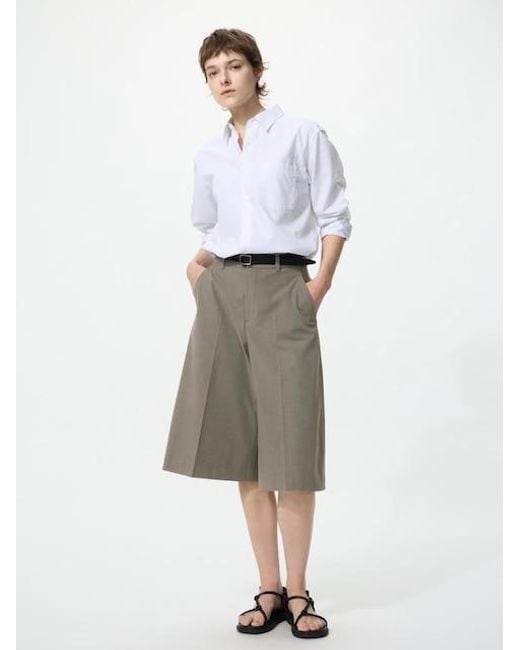Uniqlo White Smart Culottes