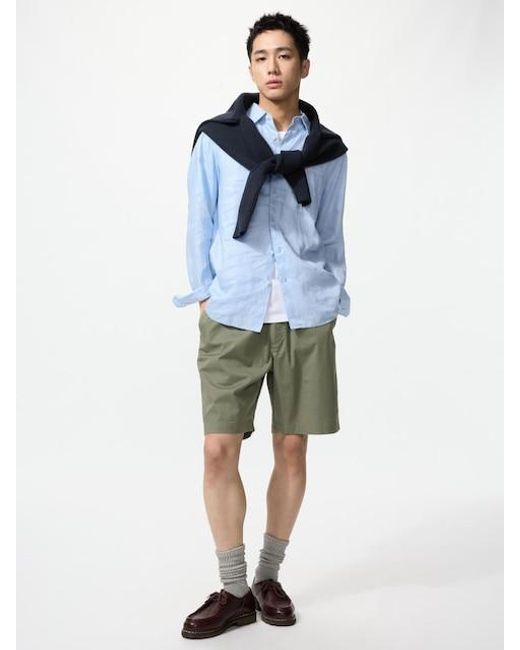 Uniqlo Blue Easy Stretch Shorts for men
