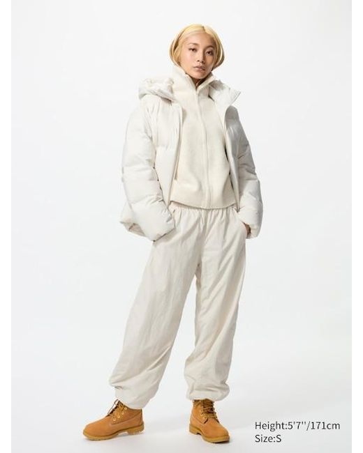 Pantalón Cálido Forrado Uniqlo de color White