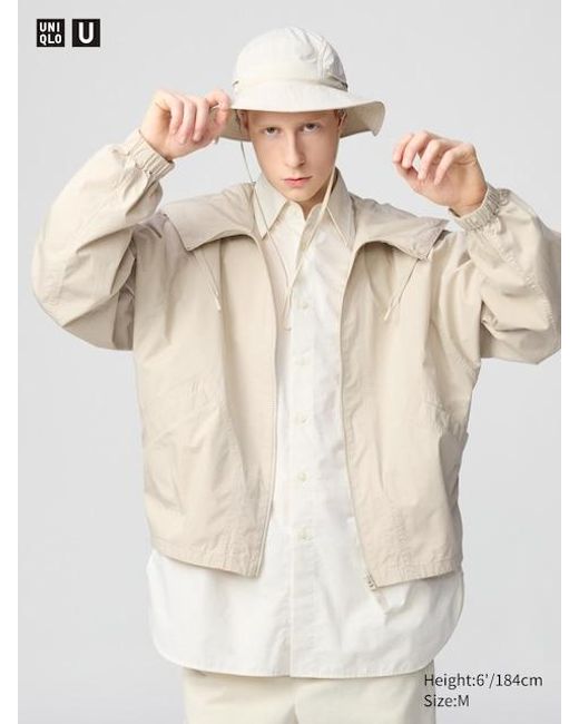 Giubbotto Con Cappuccio di Uniqlo in Natural da Uomo