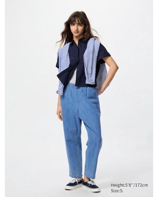 Pantalón Algodón (Tobillero) Uniqlo de color Blue