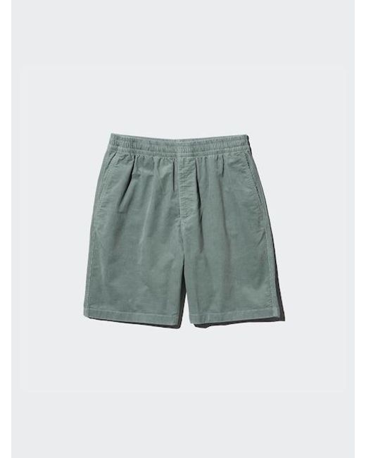 Uniqlo Blue Easy Stretch Shorts (Corduroy) for men