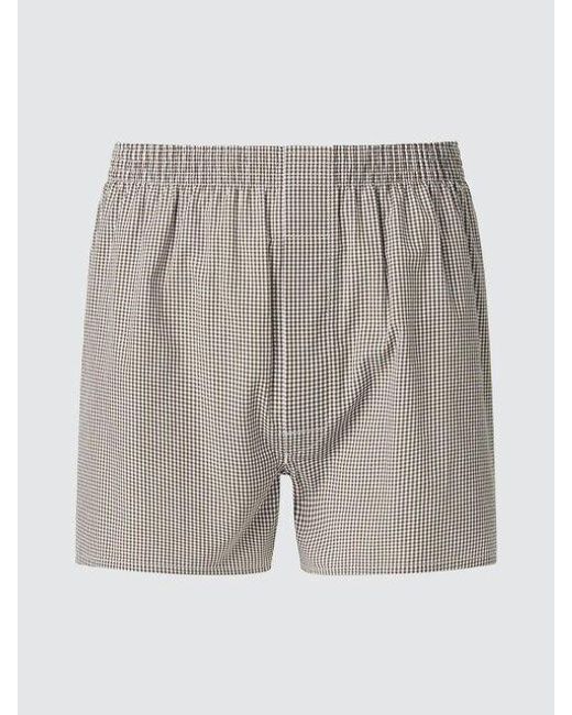 Uniqlo Gray Woven Trunks (Gingham) for men