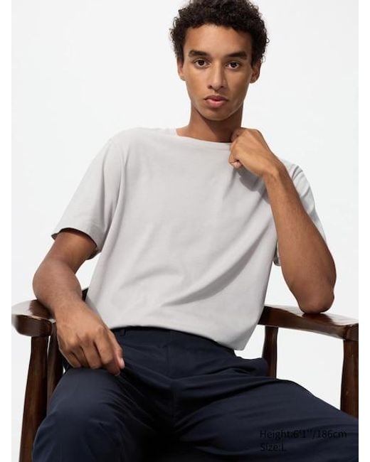 Uniqlo White 100% Supima Cotton T-Shirt for men