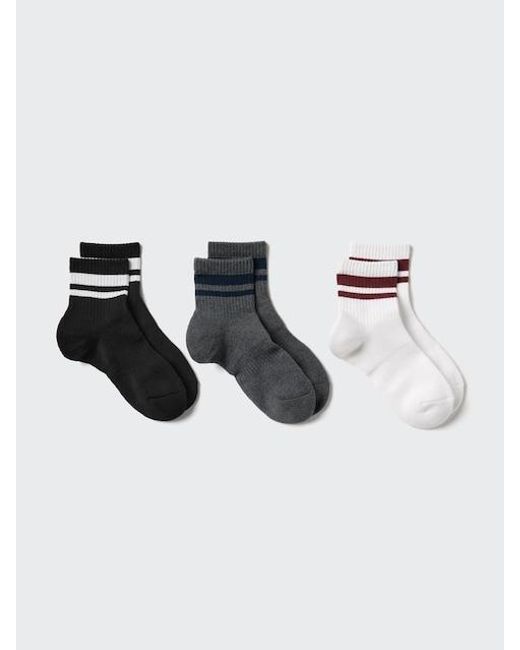 Uniqlo White Socks (Crew, 3 Pairs)