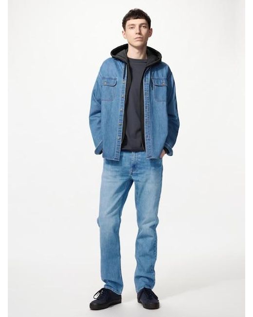 Uniqlo Blue Slim Straight Jeans for men