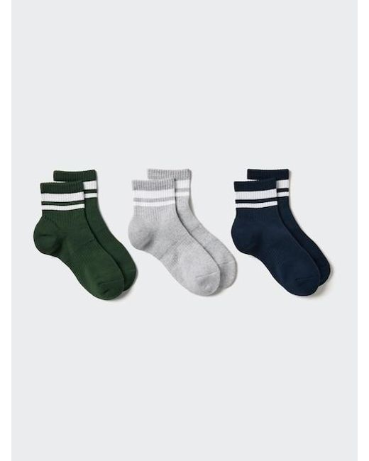 Uniqlo Blue Socks (Crew, 3 Pairs)