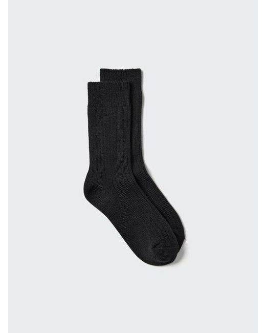 Uniqlo Black Heattech Socks (Ribbed)