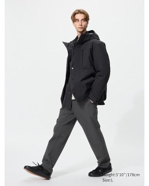 Pantalón Cálido Elástico Uniqlo de hombre de color Black