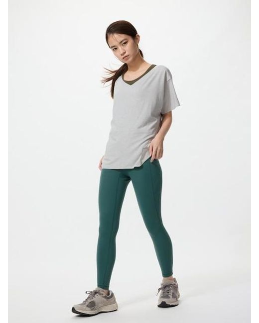 Uniqlo White Ultra Stretch Active Leggings (Shorter)