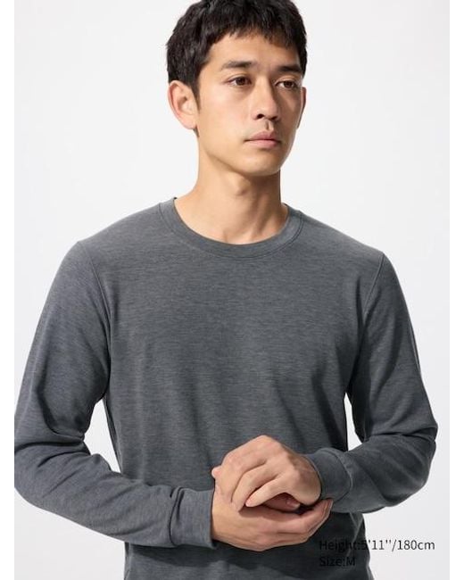 Heattech Extracálido Camiseta Térmica Algodón Uniqlo de hombre de color Gray