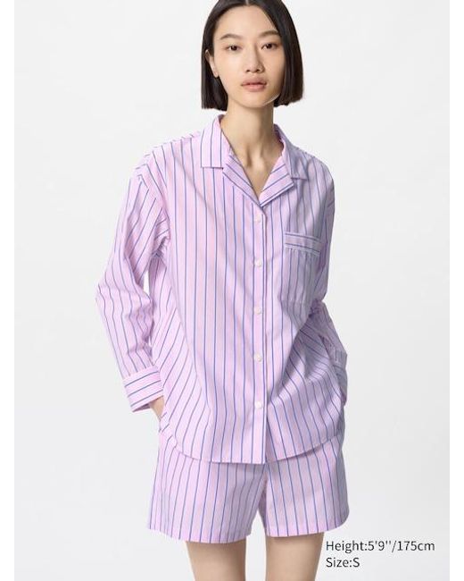 Pijama (Rayas) Uniqlo de color Purple