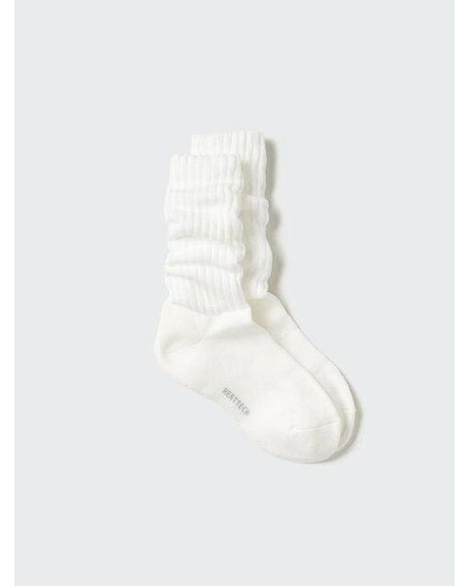 Uniqlo White Heattech Socks (Slouch)
