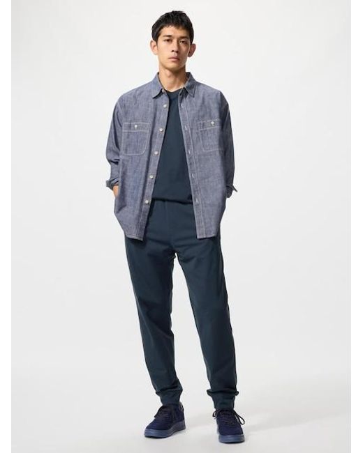 Uniqlo Blue Ultra Stretch Active Joggers for men
