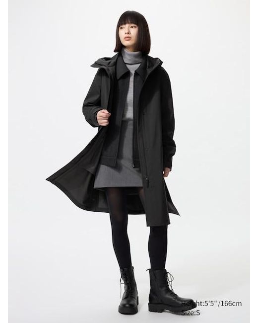 Abrigo Blocktech Uniqlo de color Black