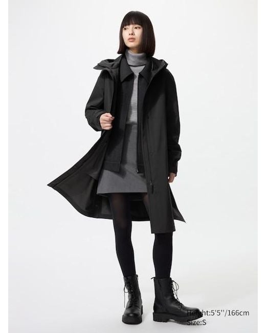 Uniqlo Black Blocktech Coat (Relaxed)