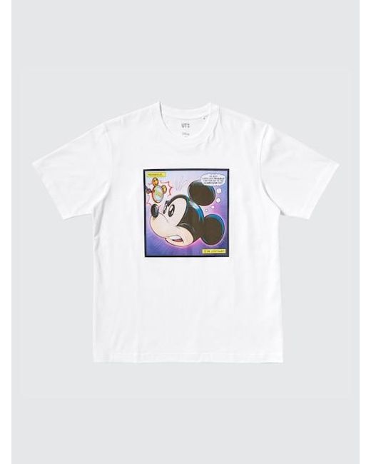 Disney's Mickey Faces Ut Camiseta Uniqlo de color White