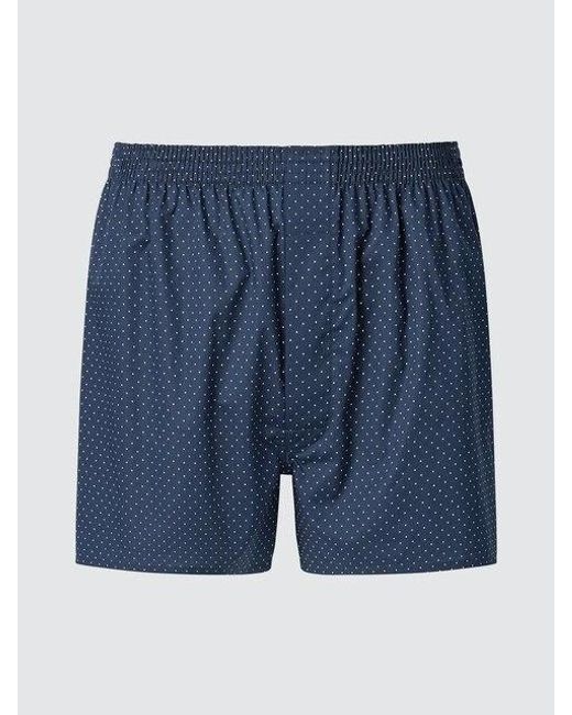 Uniqlo Blue Woven Trunks (Dotted) for men